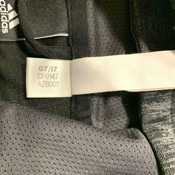 Adidas Hoodie Sweatshirt Spell Out 3 Stripe Fleece Lined Gray Black XS NWOT - Picture 9 of 12